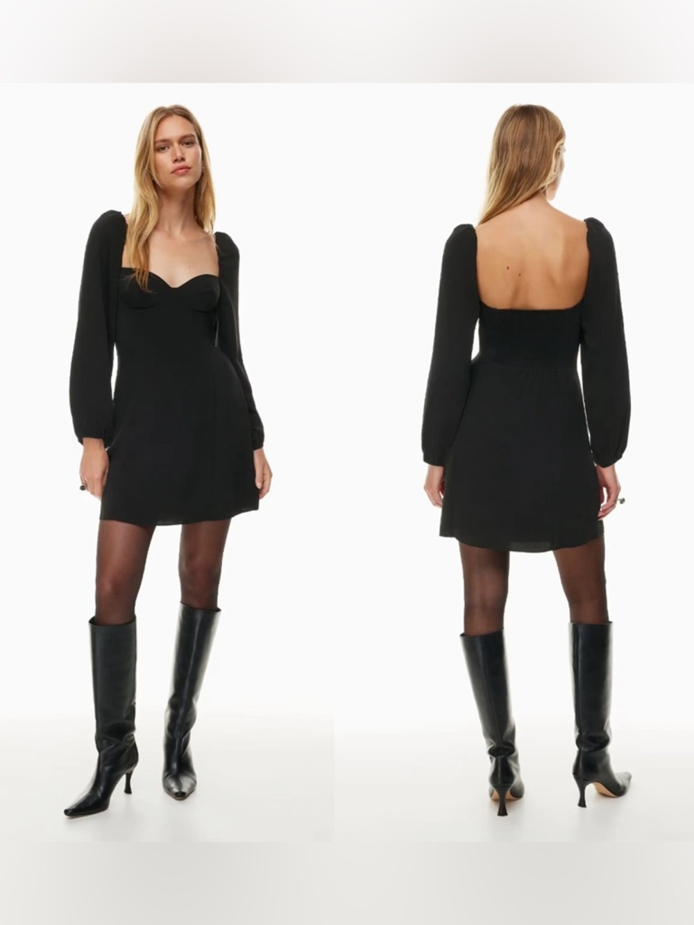 Aritzia Wilfred Novella Dress In Black Size 8